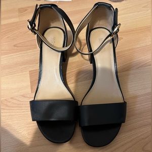 Michael Kors Black Block Heel Sandals